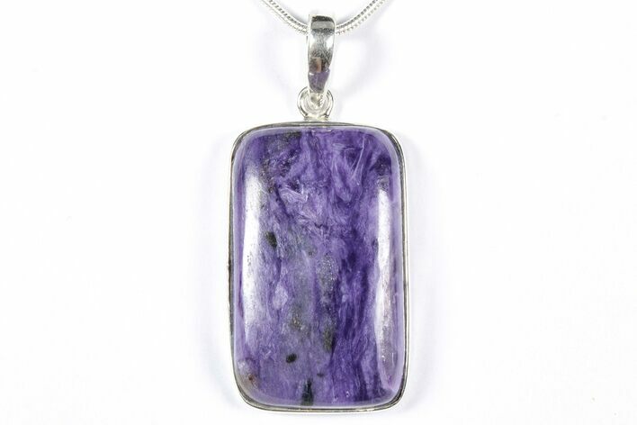 Siberian Charoite Pendant (Necklace) - Sterling Silver #353995